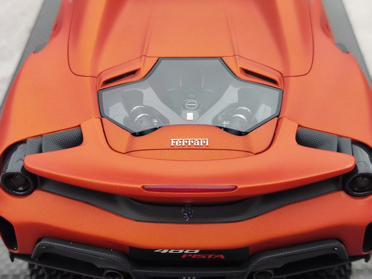 Dino Model 1/18 Ferrari 488 Pista Spider carbon fiber base customized custom color car model FPC997B