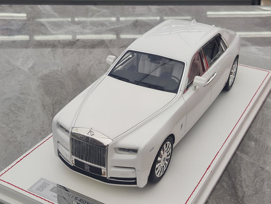 SC 1/18 Rolls-Royce Phantom VIII White Simulated Car Model JS-SC002