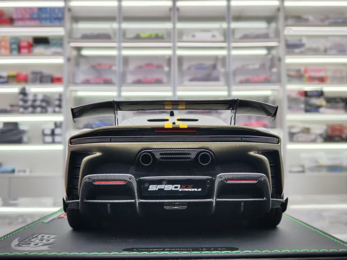 BBR 1/18 Ferrari SF90xx Opaco Verde Masoni Model Car P18237R