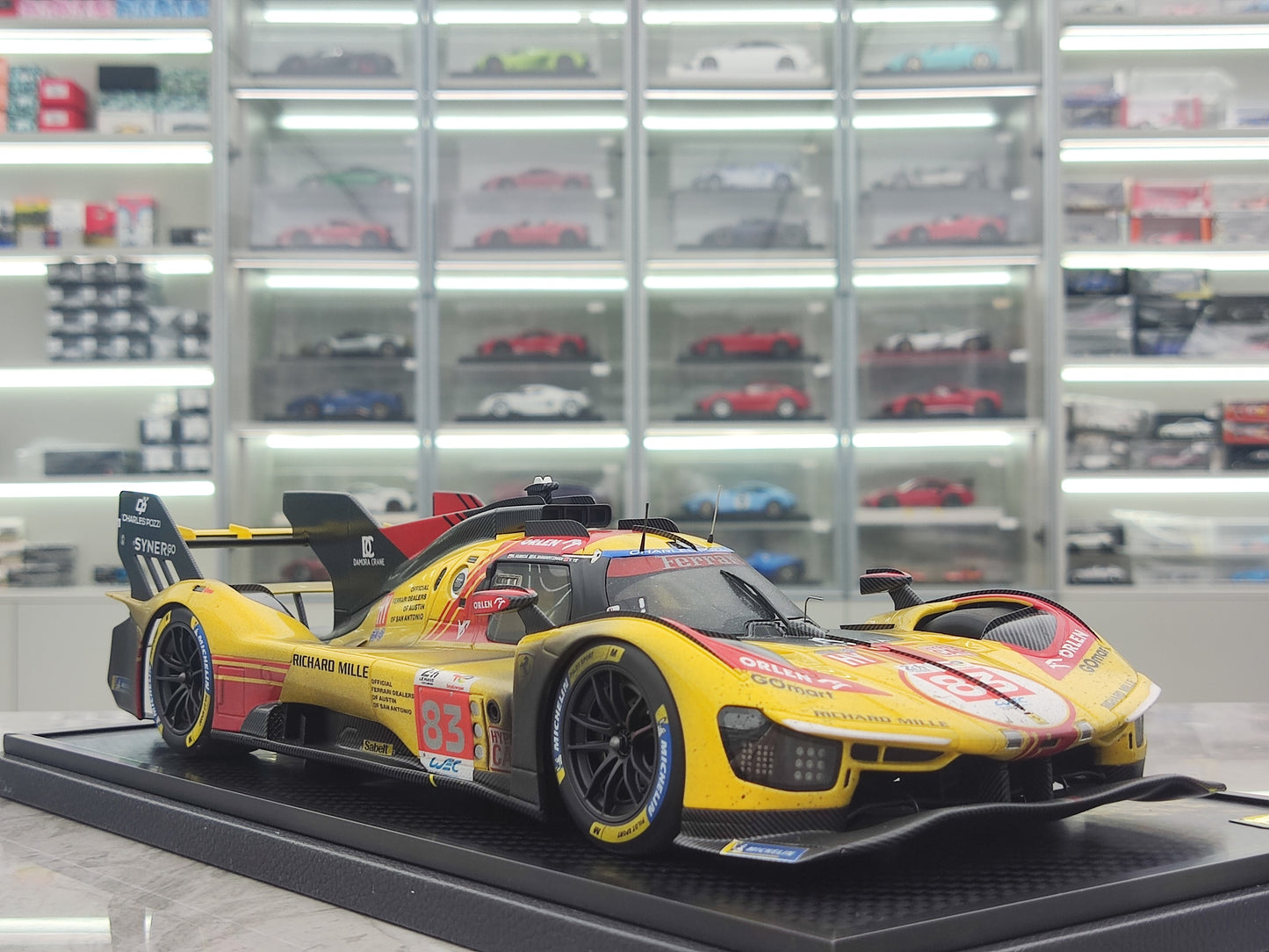 BBR 1/18 Ferrari 499P Le Mans 2024 #83 Yellow Limited Edition Car Model Ornament P18252Cdirty