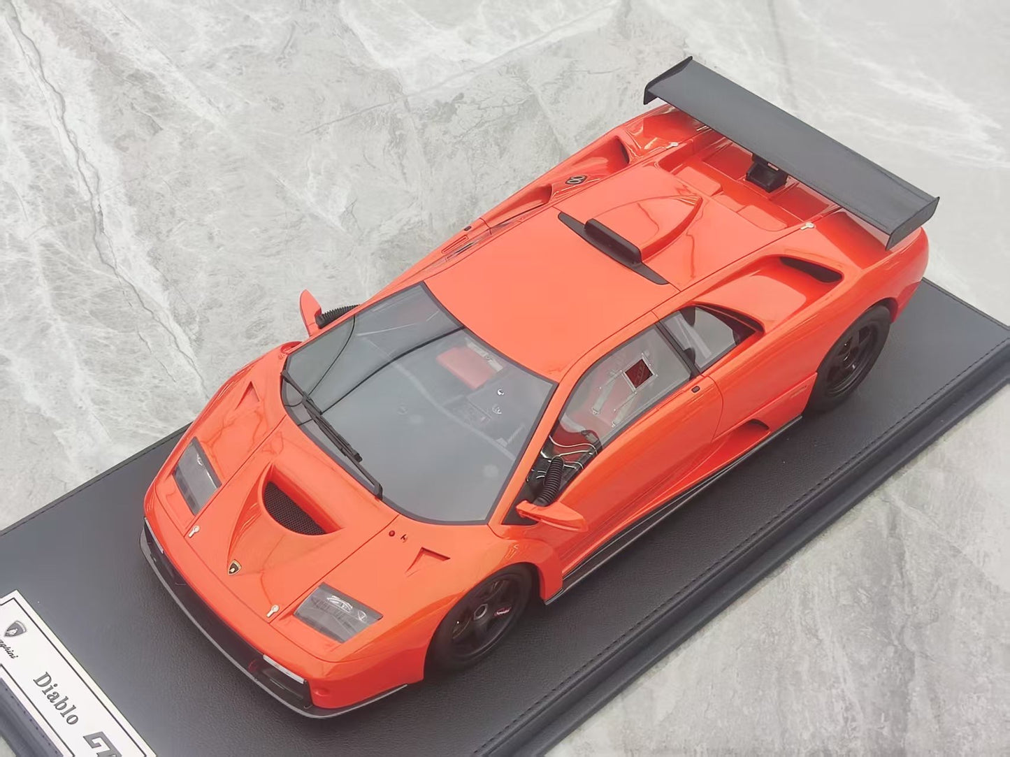 GL 1/12 Lamborghini Diablo GTR Orange Model Car JS-GL001