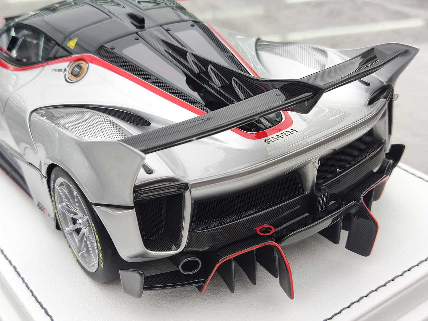 PR 1/18 Ferrari LaFerrari FXXK EVO silver simulation car model PR-004