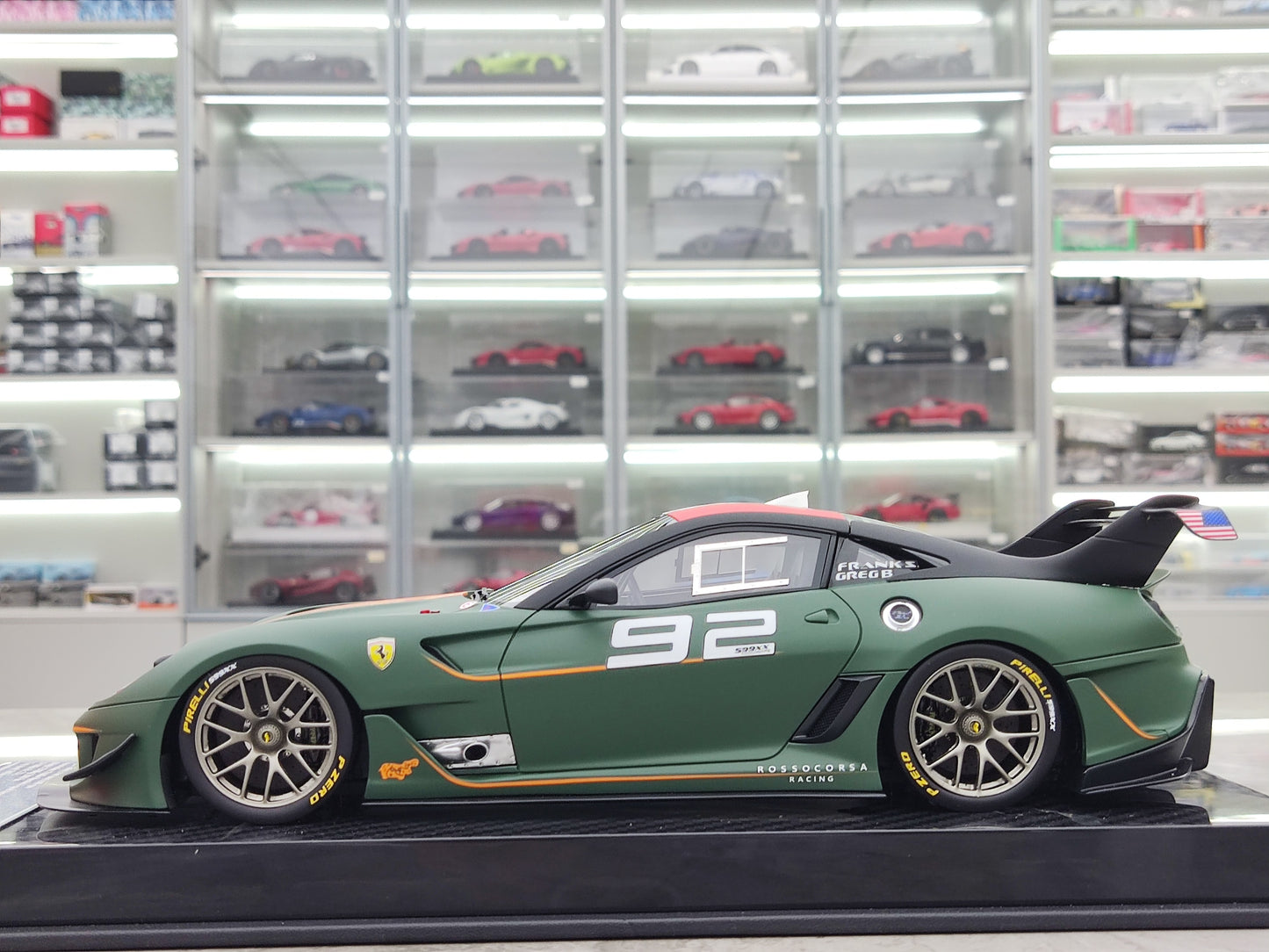 CE 1/18 Ferrari 599 XX EVO #92 Green Resin Car Model JS-020