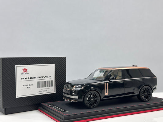 BBA MODEL 1:18 Land Rover Range Rover Autobiography – Black & Gold (BBA066)