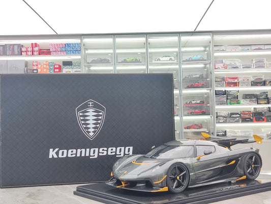 FRONTIART 1/8 Koenigsegg Jesko 7509 Gold Carbon Limited Edition Model Car FA161