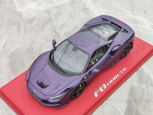 BBR 1/18 Ferrari F8 Hong Kong Purple Limited Edition Simulation Model Car P18171D-25