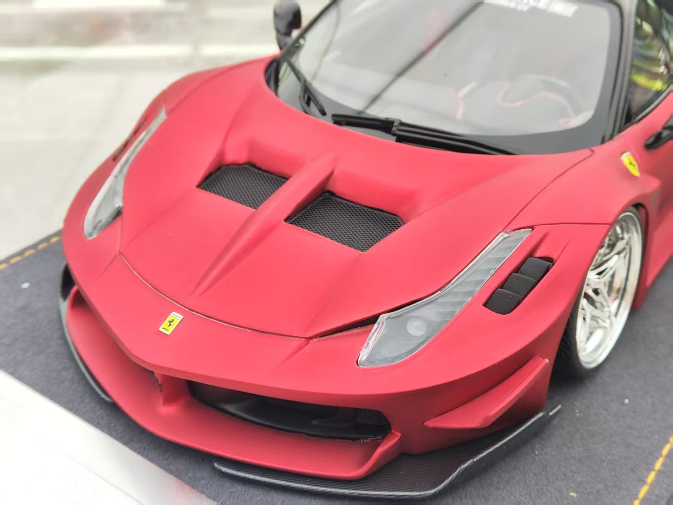 ARES MODEL 1/18 Ferrari LB 458 GT Matte Transparent Red Model Car ARES008