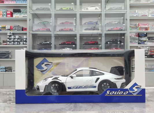 solido 1/18 Porsche 911 GT3RS White Simulated Car Model S1812102