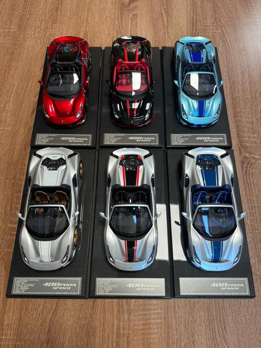 DM 1/18 Ferrari 488 Pista Spider Resin Car Model