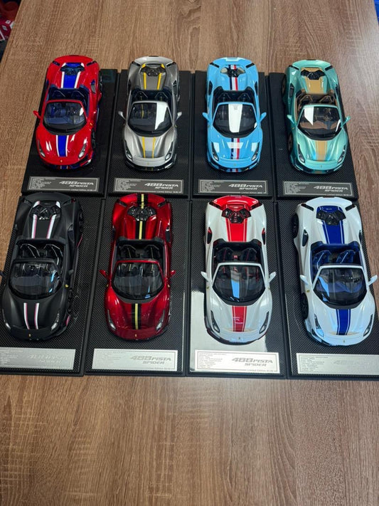 DM 1/18 Ferrari 488 Pista Spider Resin Car Model
