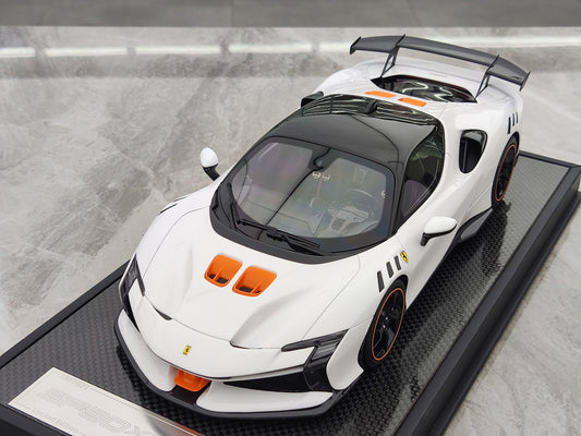 UB 1/18 Ferrari SF90XX White Resin Car Model JS-UB002