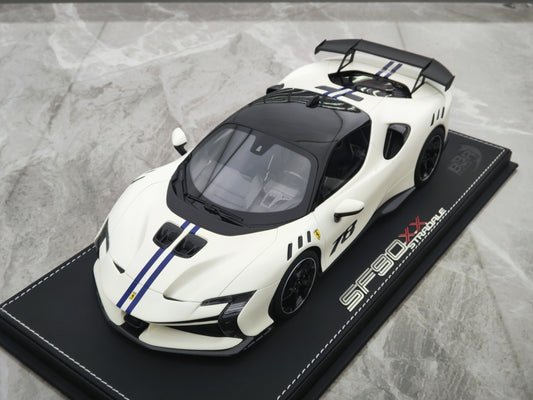 BBR 1/18 Ferrari SF90 XX Stradale White Simulated Car Model P18237P