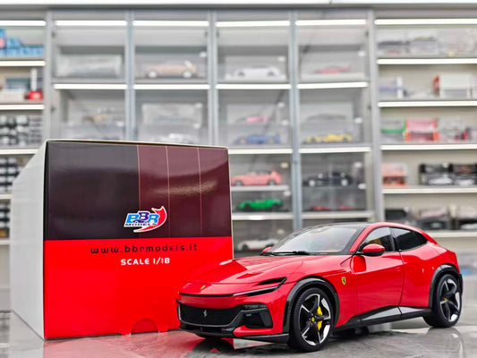 BBR 1/18 Ferrari Purosangue with Panoramic Sunroof, Standard Red (HE180053B)