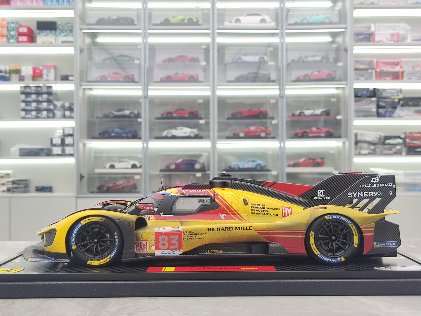 BBR 1/18 Ferrari 499P Le Mans 2024 #83 Yellow Limited Edition Car Model Ornament P18252Cdirty