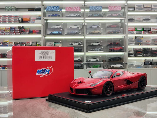 BBR 1/18 Ferrari LaFerrari Hamilton Alloy Full Open Version, Metallic Red, Leather Sole, BBR1822H8DIECH