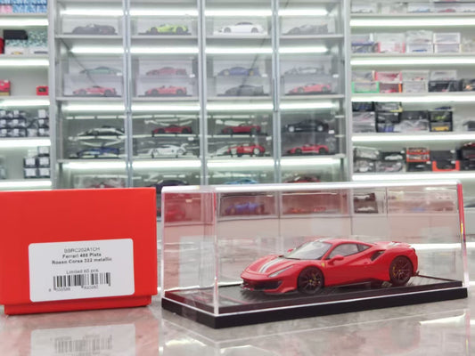 BBR 1/43 Ferrari 488 Pista Standard Red Resin Model BBRC202A1CH
