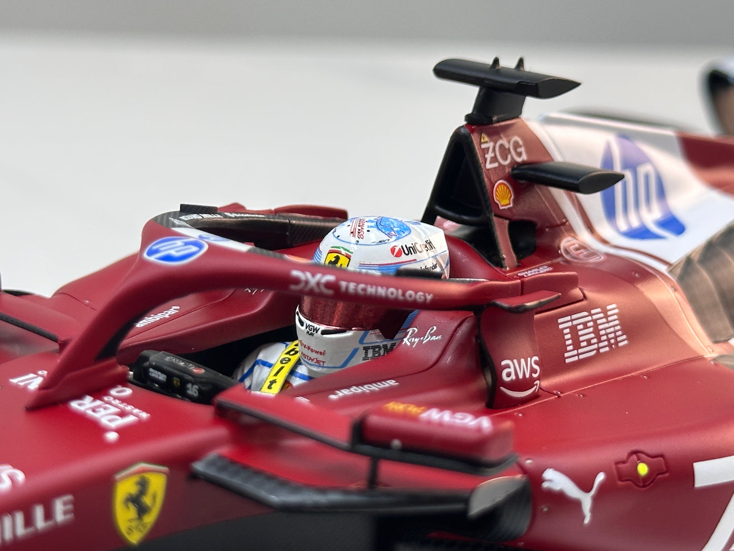 BBR 1:18 Ferrari SF25 – Monaco GP Monaco Grand Prix – 2nd Place (#16) | P18267C16