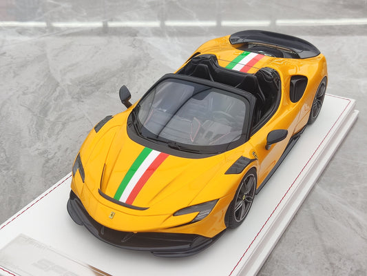 CE 1/18 Ferrari SF90 Spider Red Simulated Car Model JS-CE012