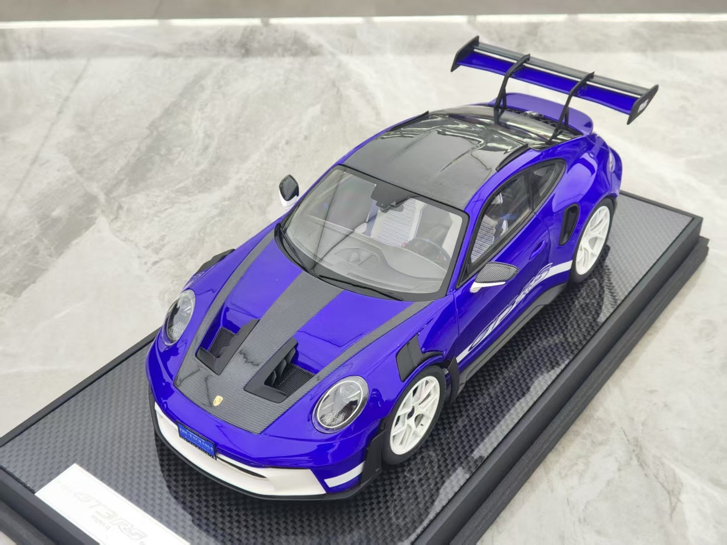 TIMOTHY&PIERRE 1/18 Porsche 992 GT3RS Blue Simulated Car Model TP179
