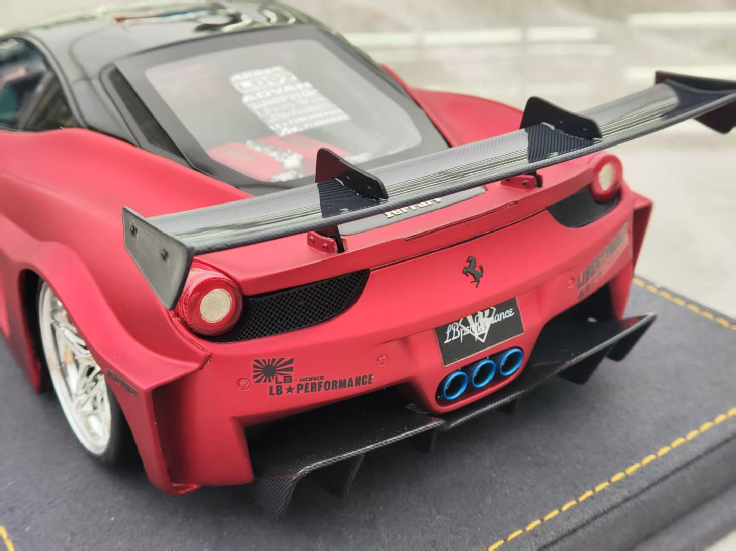 ARES MODEL 1/18 Ferrari LB 458 GT Matte Transparent Red Model Car ARES008