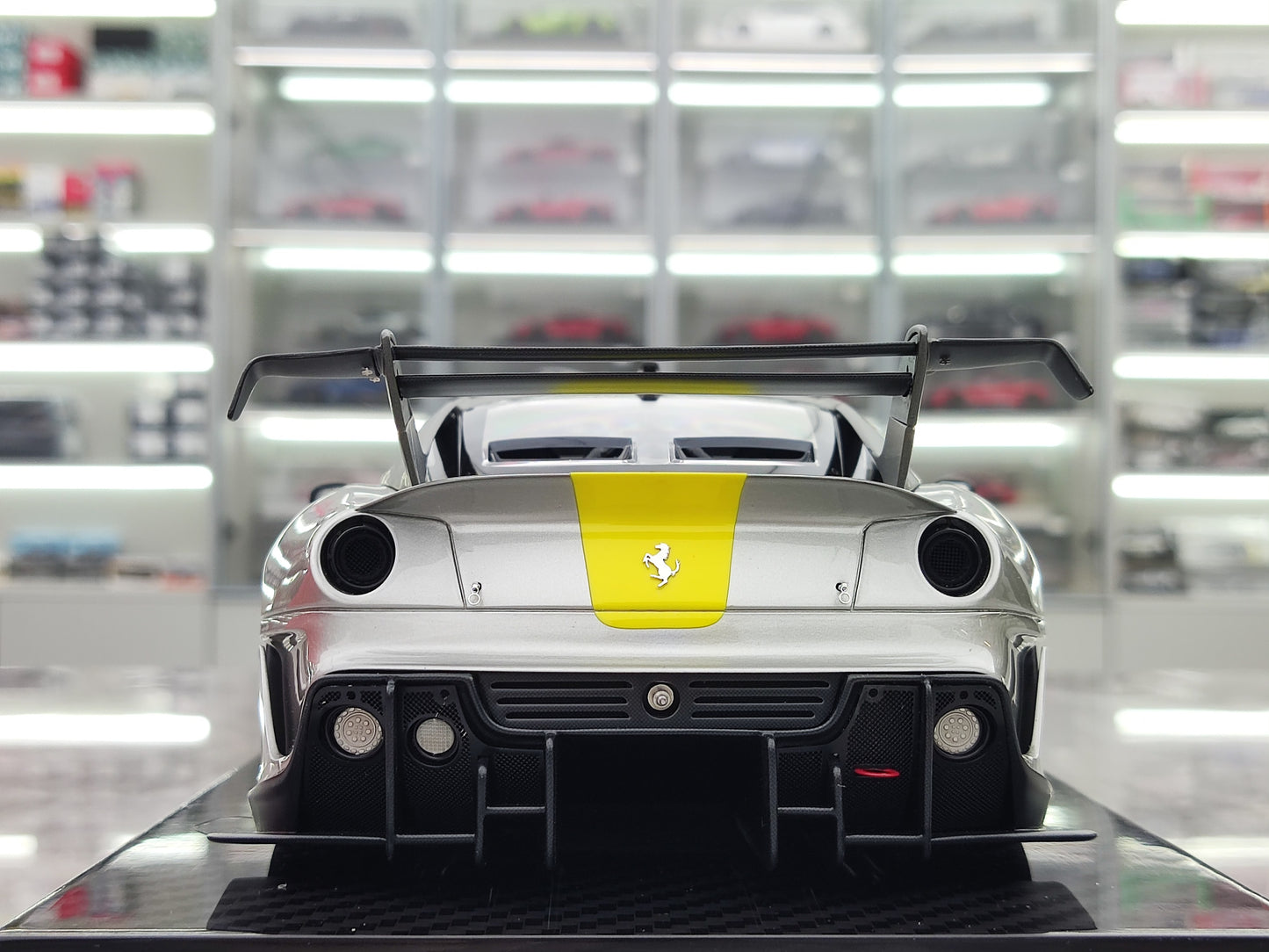CE 1/18 Ferrari 599 XX EVO #67 Silver Resin Car Model JS-CE017