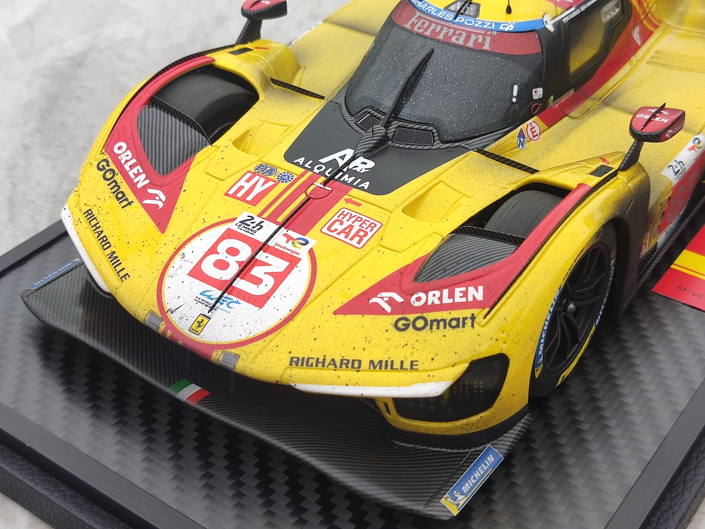 BBR 1/18 Ferrari 499P Le Mans 2024 #83 Yellow Limited Edition Car Model Ornament P18252Cdirty