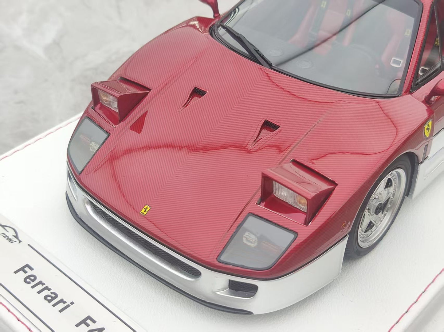 GL 1/18 Ferrari F40 Red Carbon Fiber Model Car JS-GL015