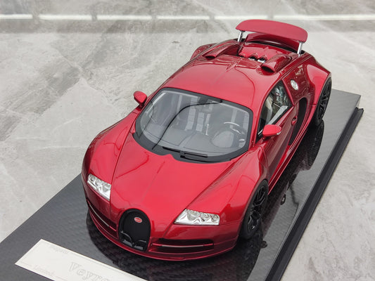 UU 1/18 Bugatti Veyron Electroplated Red Resin Car Model JS-UU003