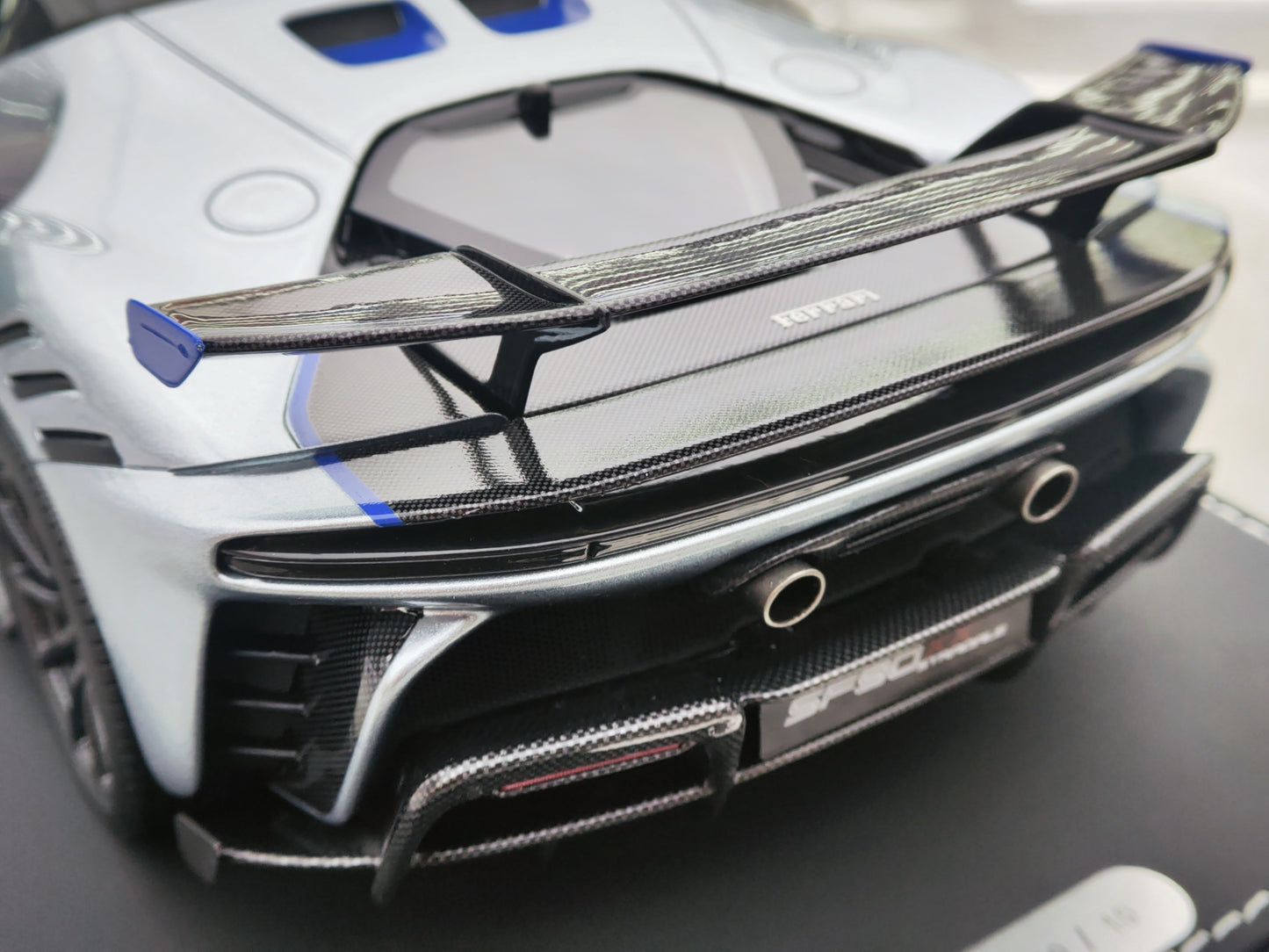 BBR 1/18 Ferrari SF90 XX Stradale Titanium Gray Simulated Car Model P18237N