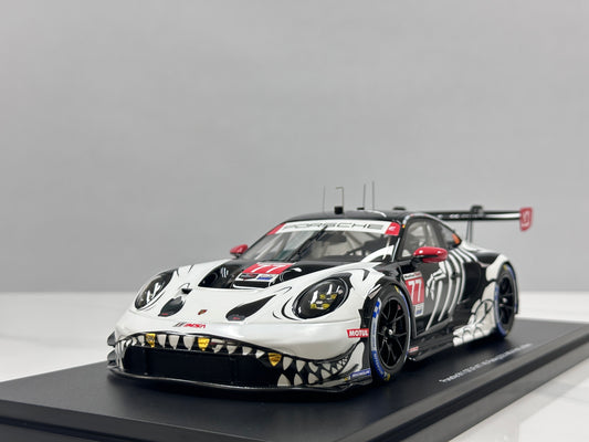 Topspeed 1/18 Porsche 911 GT3 R #77 AO Racing 2025 IMSA Petit Le Mans Skeleton Dragon Livery TS0651