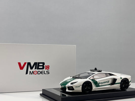 VMB 1/18 Lamborghini Aventador LP700-4 Special Edition Dubai Police Livery VMB067