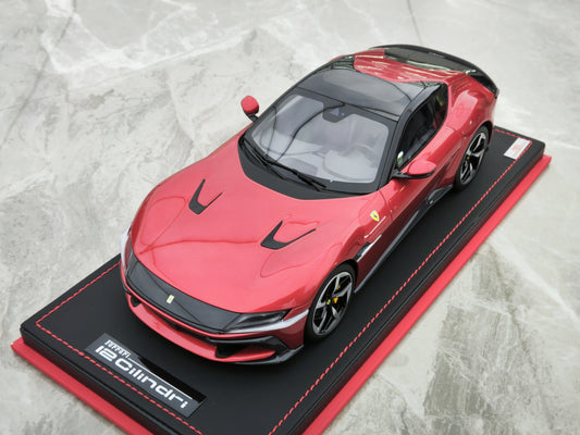 MR 1/18 Ferrari 12Cilindri Sports Car Model Imola Red Simulated Car Model FE043A