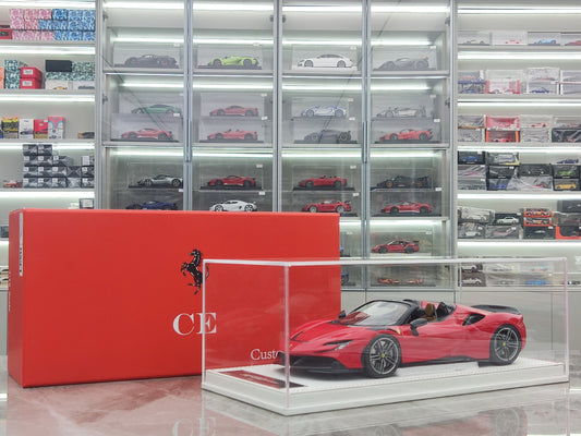 CE 1/18 Ferrari SF90 Standard Red Resin Car Model JS-CE015