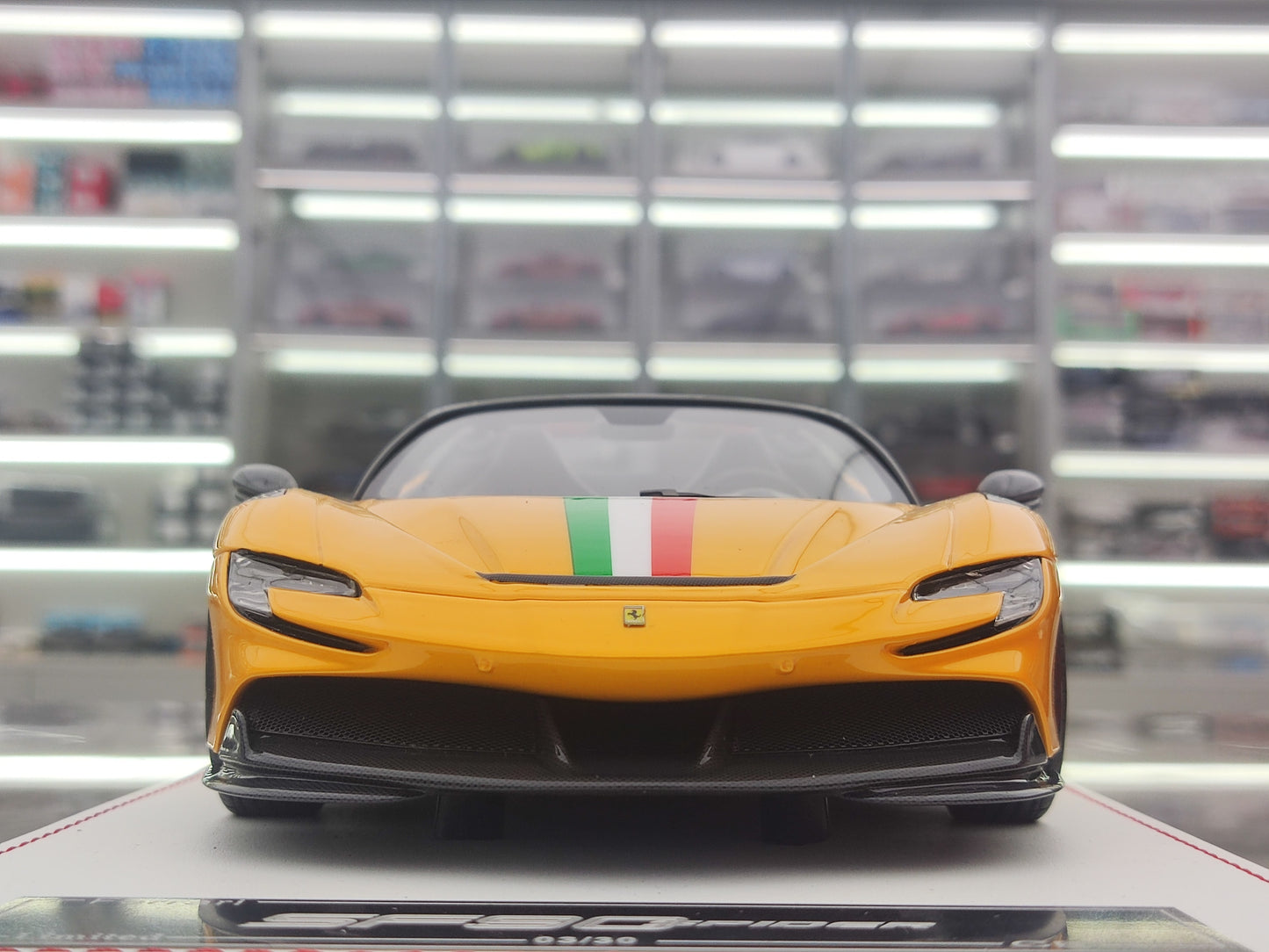 CE 1/18 Ferrari SF90 Spider Red Simulated Car Model JS-CE012