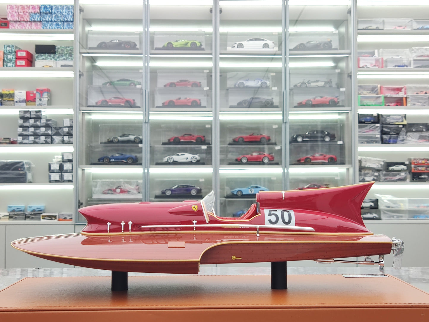 VMB 1/18 Ferrari Speedboat Red Model Decoration JS-VMB006