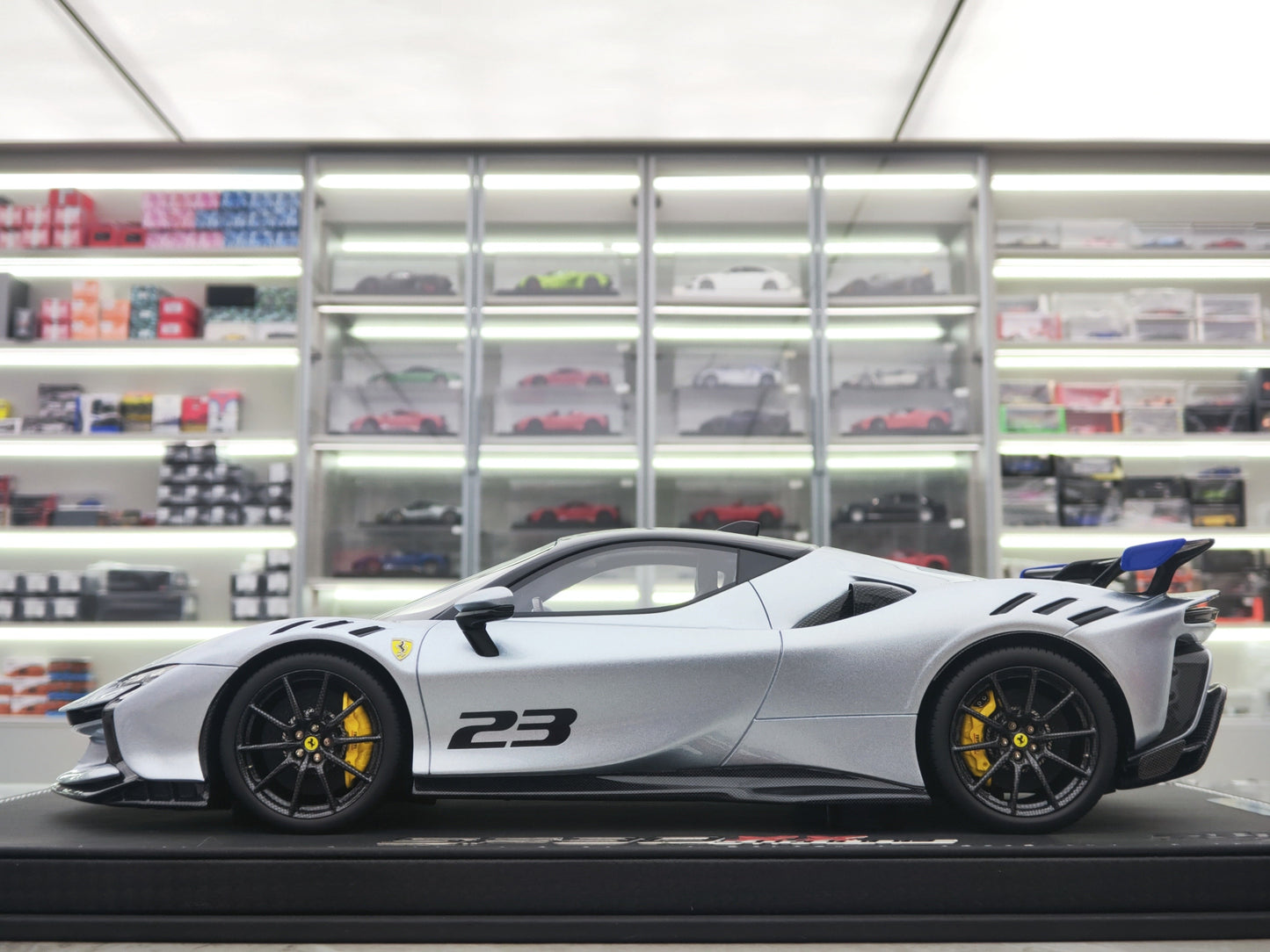 BBR 1/18 Ferrari SF90 XX Stradale Titanium Gray Simulated Car Model P18237N