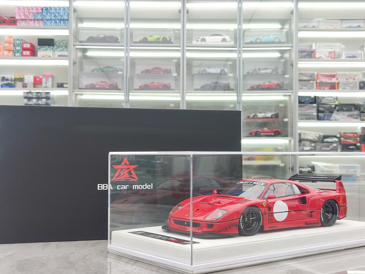 BBA MODEL 1/18 Ferrari F40 Standard Red Simulation Car Model BBA015