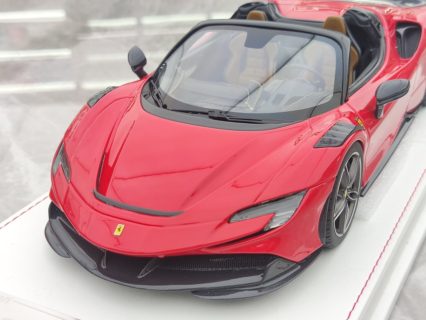 CE 1/18 Ferrari SF90 Standard Red Resin Car Model JS-CE015