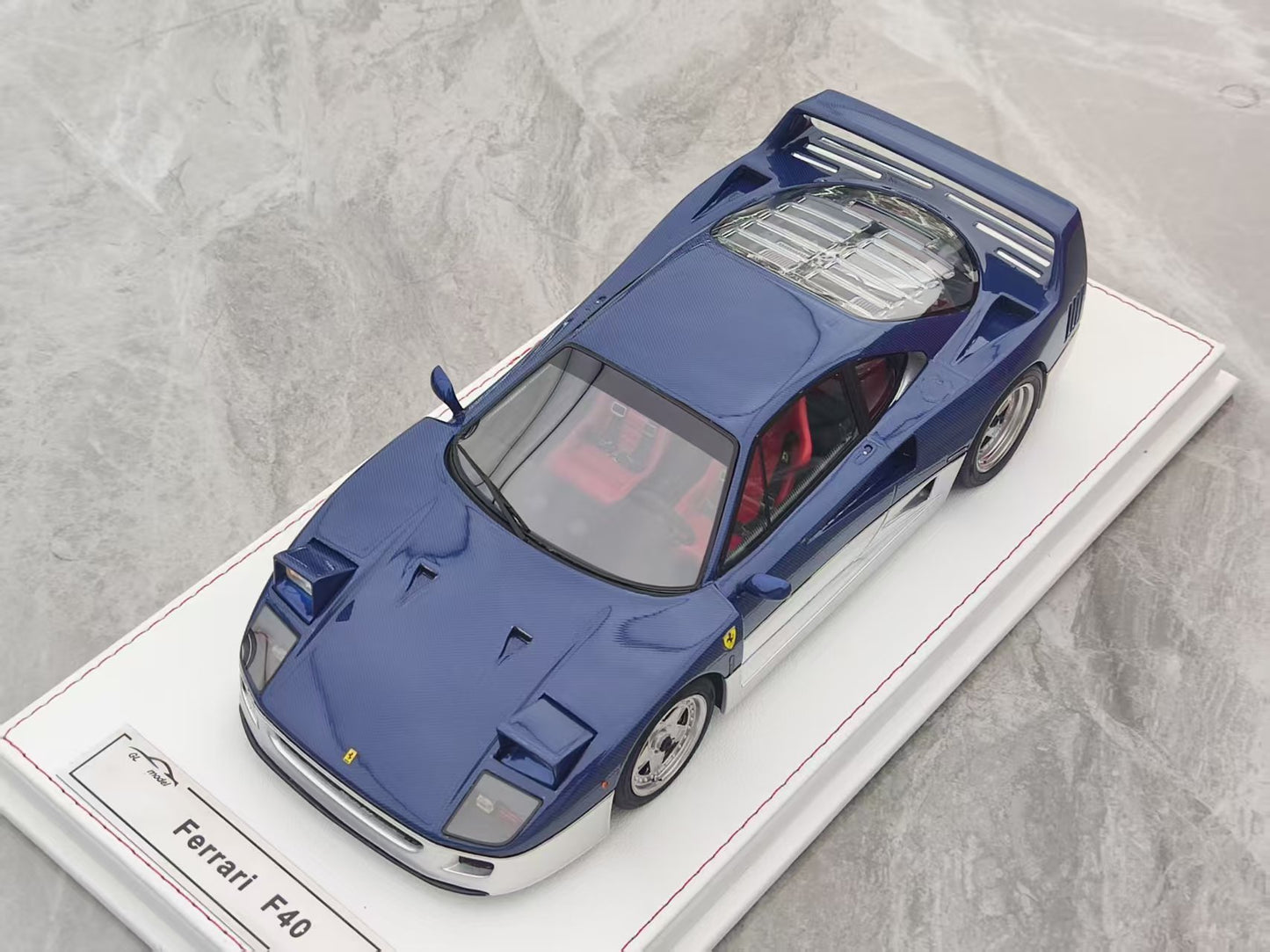 GL 1/18 Ferrari F40 Blue Carbon Fiber Model Car JS-GL016