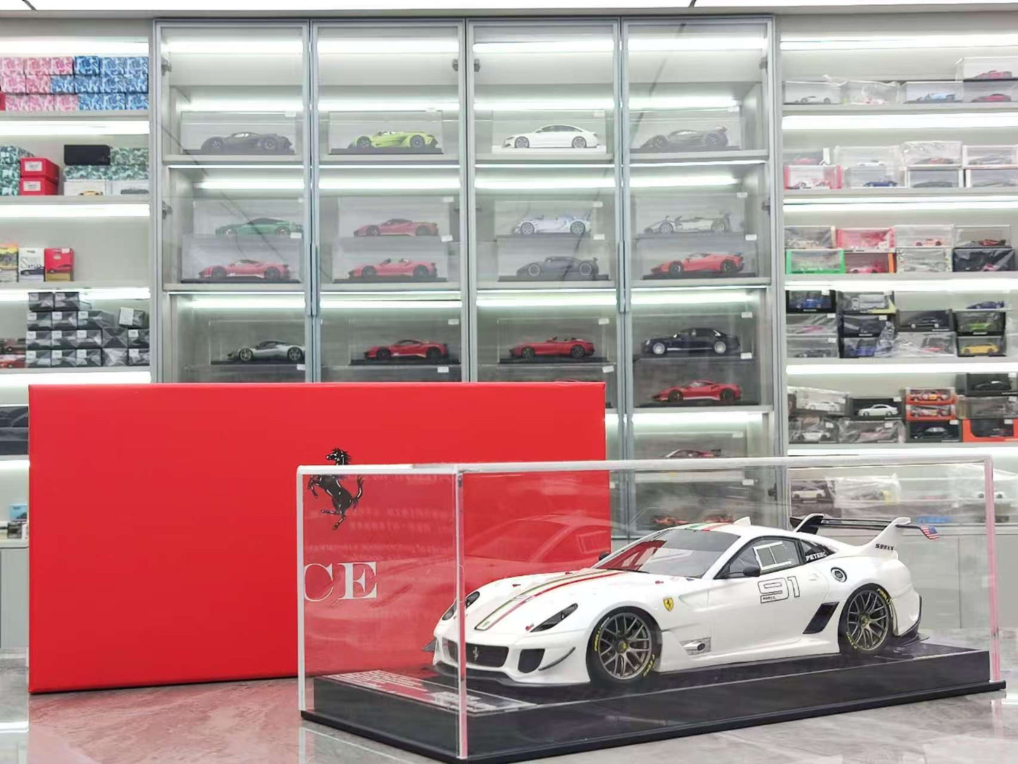 CE 1/18 Ferrari 599 XX EVO #91 White Resin Model JS-CE018