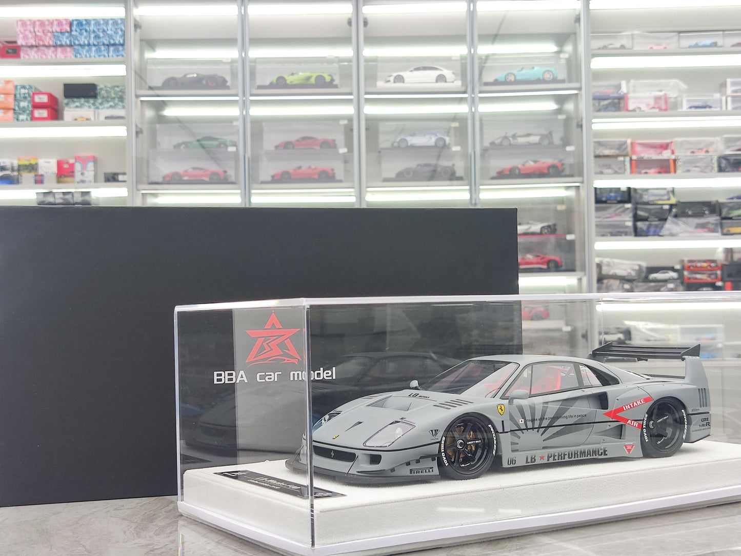 BBA MODEL 1/18 Ferrari F40 Combat Gray Limited Edition Car Model BBA016