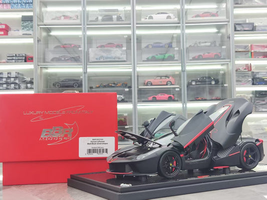 BBR 1/18 Ferrari LaFerrari Asolong Car Carbon Base Matte Black BBR182239A