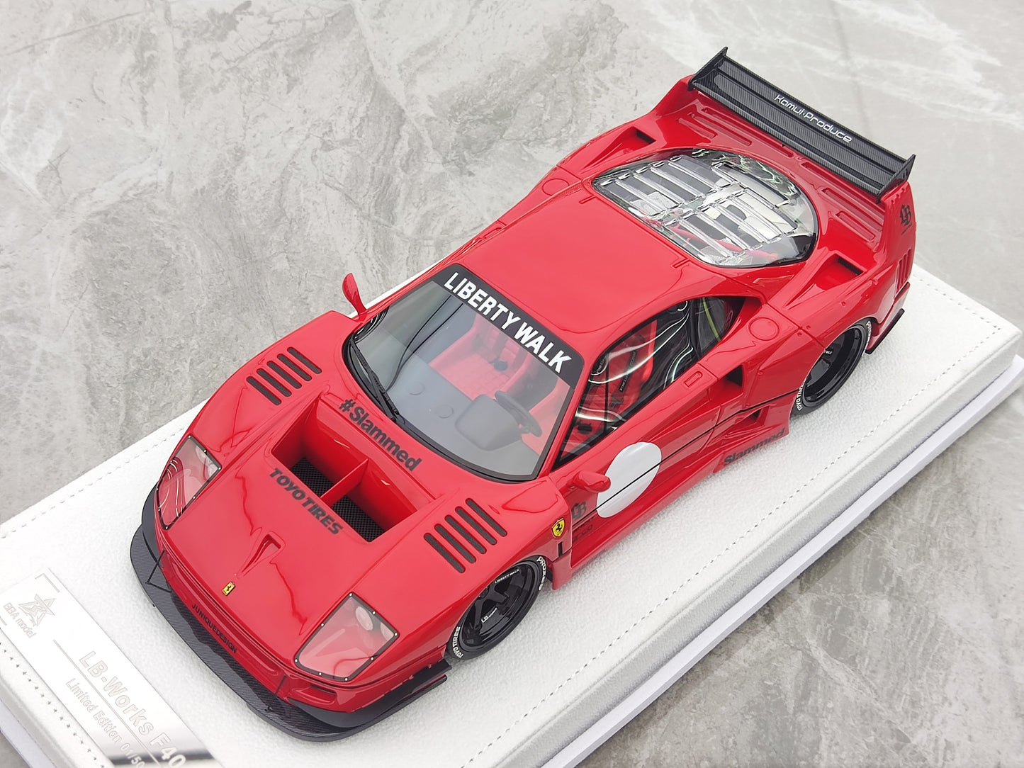 BBA MODEL 1/18 Ferrari F40 Standard Red Simulation Car Model BBA015