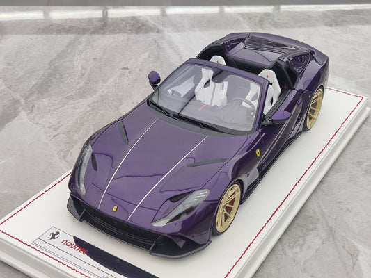RUNNER 1/18 Ferrari 812GTS Purple Simulation Car Model JN-RNR041