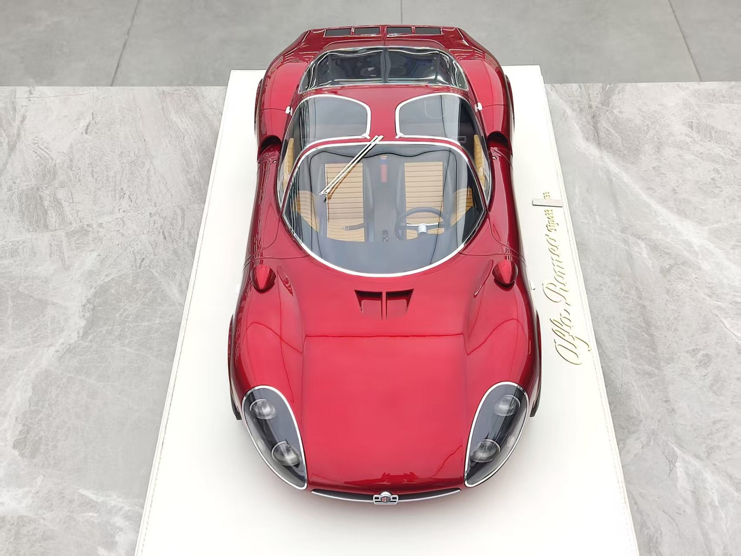 DMH 1/8 Alfa Romeo TIPO33 STRADALE Early Model Metallic Red Model Car DMH075
