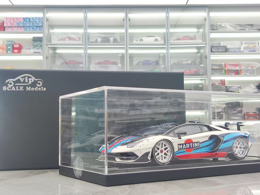 VIP 1/18 Lamborghini LBWK SVJ Martini Car Model VIP175