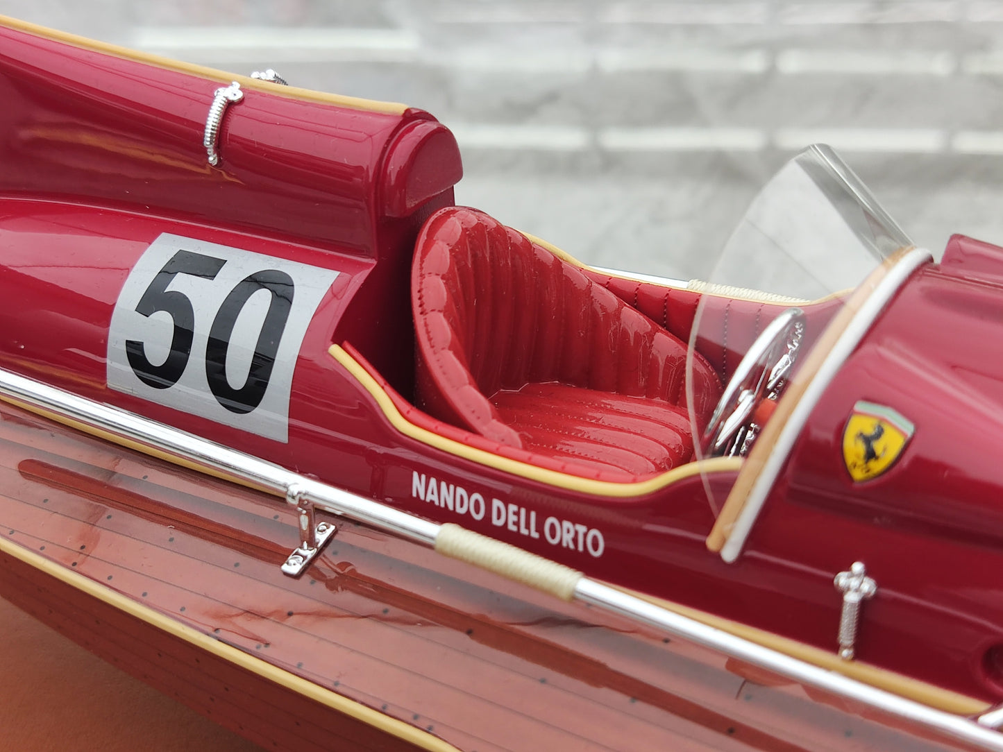 VMB 1/18 Ferrari Speedboat Red Model Decoration JS-VMB006