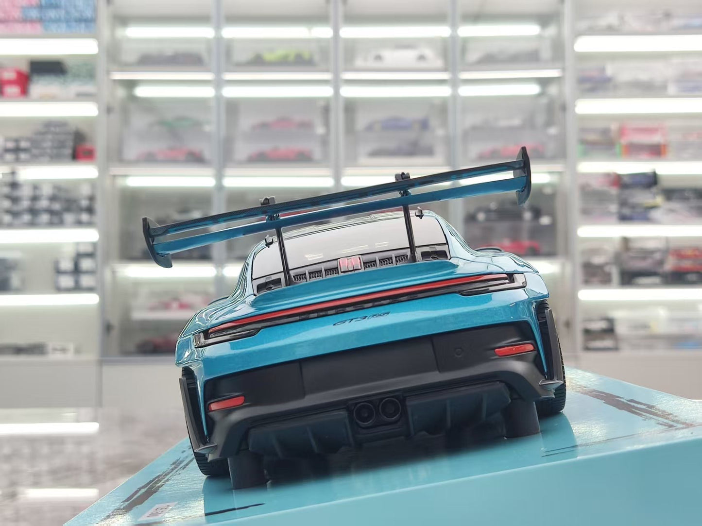 MINICHAMPS 1/18 Porsche 911 GT3 RS, Metallic Blue, Alloy Car Model 113062036