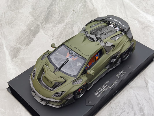Dreamwalkers 1/18 Lamborghini Awakenup-P61 Battle Grey Limited Edition Simulation Model Car A-D61-MG02