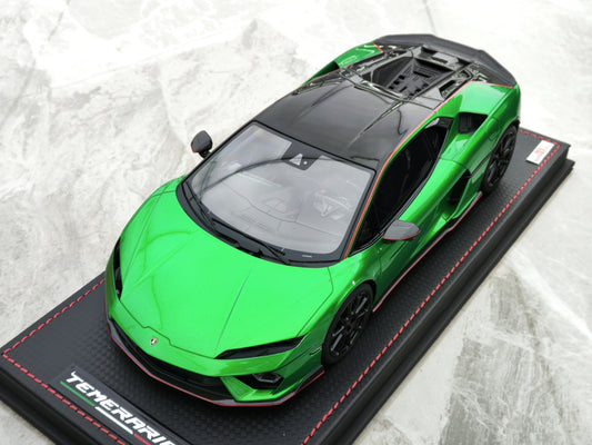 MR 1/18 Lamborghini New Generation Baby Bull Temerario Green Simulated Car Model LAMBO062A